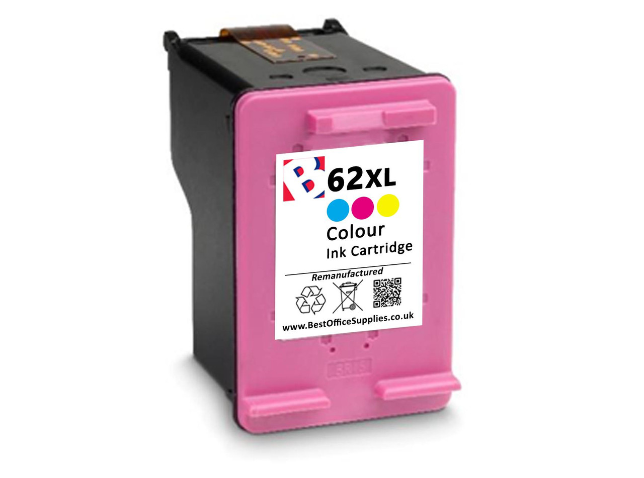 62XL Black & Color Ink Cartridge 2-Pack For HP ENVY 5660 7640 OfficeJet 5740 Printers