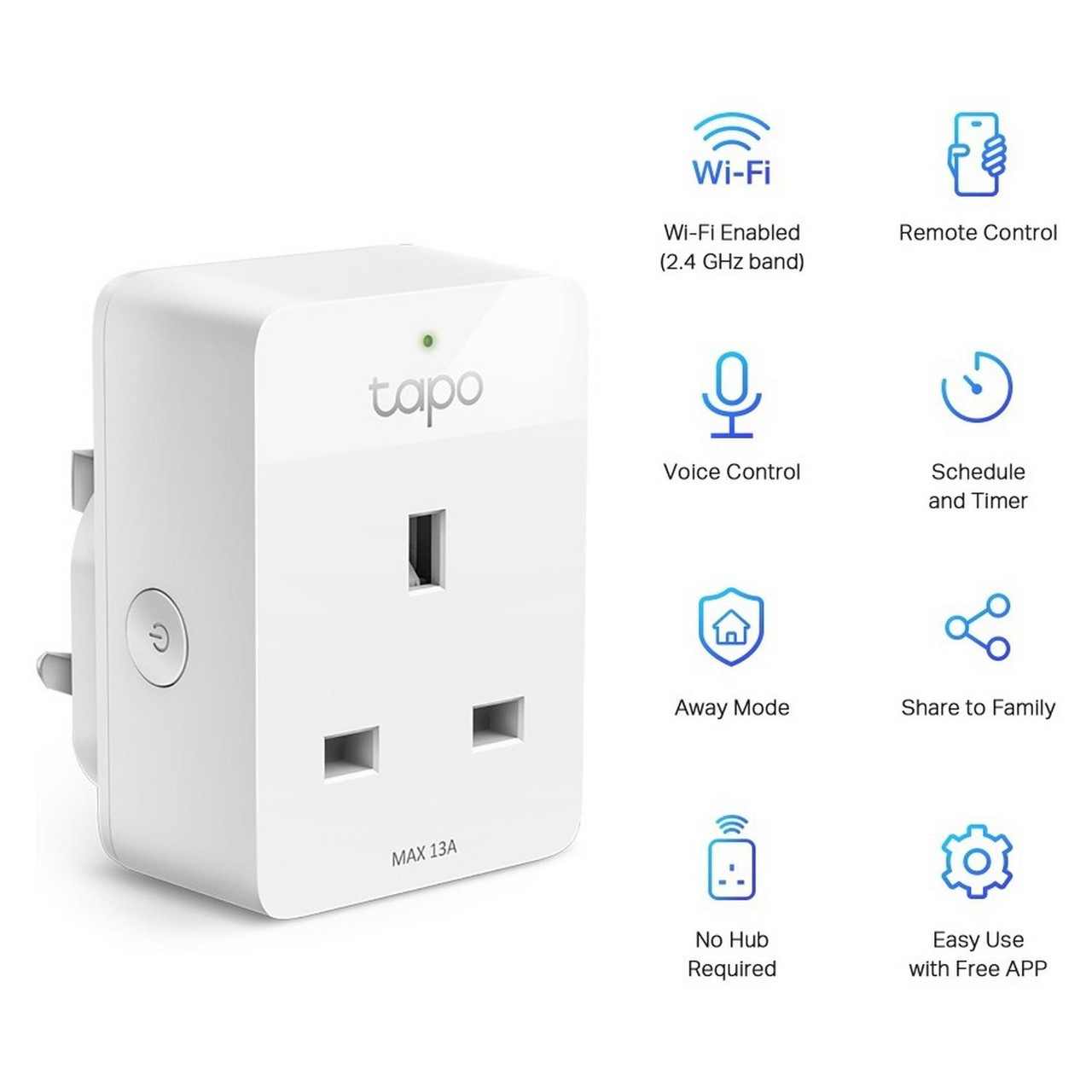 TP-Link Tapo P105 Mini Smart Wi-Fi Plug Remote Control Alexa