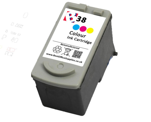 Canon CL-38  Remanufactured Ink Cartridge - High Capacity Tri-Colour Ink Cartridge - Compatible For (CL-38, 2146B001)