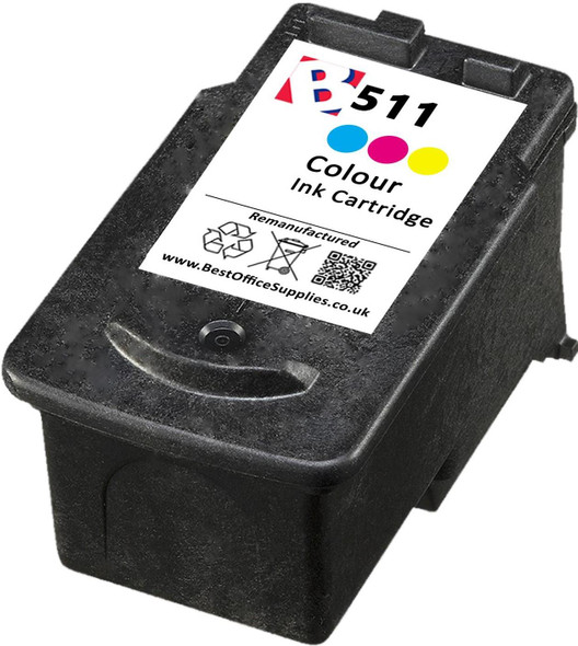 Canon CL-511  Remanufactured Ink Cartridge - High Capacity Tri-Colour Ink Cartridge - Compatible For (2972B001AA, CL-511, CL511)
