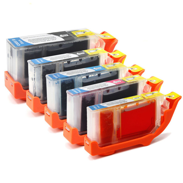 Canon PGI-5 / CLI-8 Compatible Ink Cartridges Multipack - High Capacity 5 Colour - Black / Black / Cyan / Magenta / Yellow