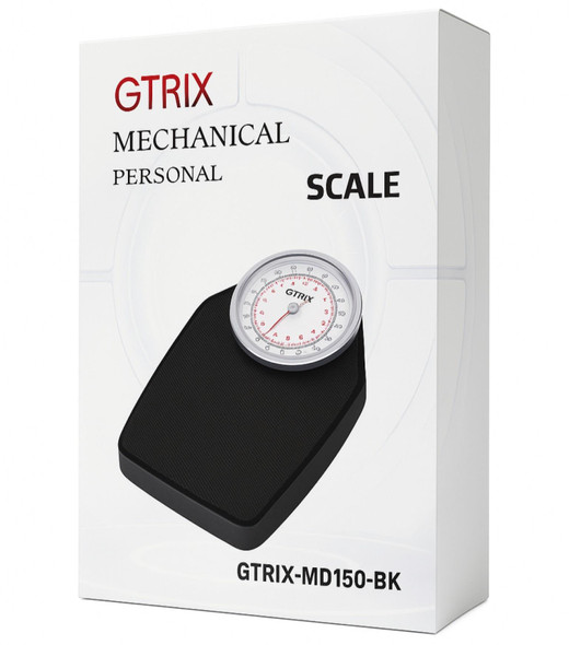 Mechanical Bathroom Scales Doctor Style Large Dial 150kg Retro Black Non Digital