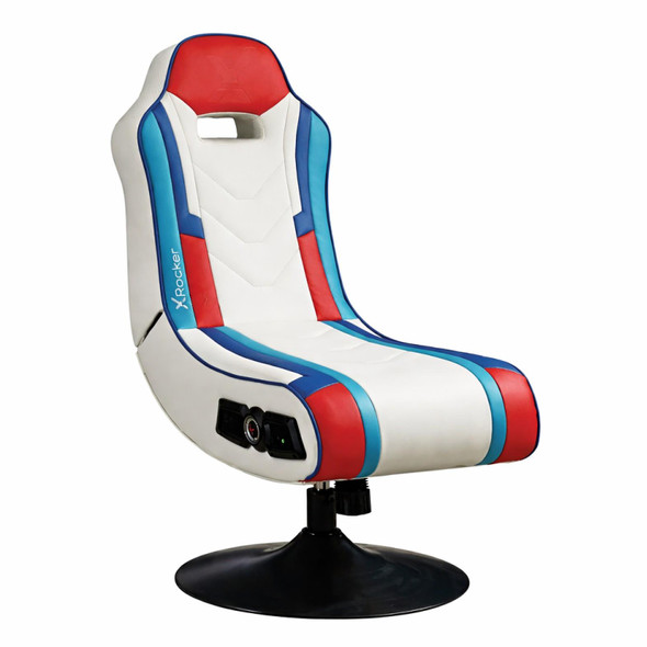 X Rocker eSports Pro 2.1 Pedestal Junior Gaming Chair *No Power Supply See Photos GLUED REPAIRED*