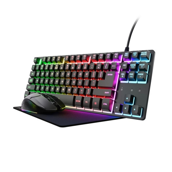 Trust GXT794 Gaming Bundle TKL Keyboard Wireless Mouse Mouse Pad Open Box