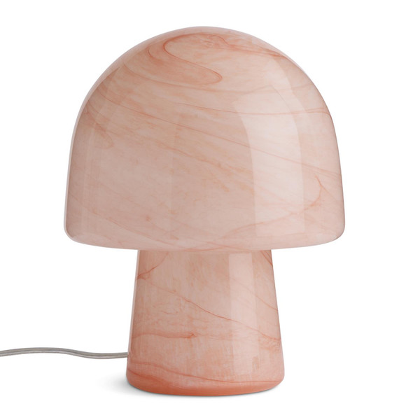 Peach Mushroom Table Lamp Glass E14 Habitat Alabaster Open Box