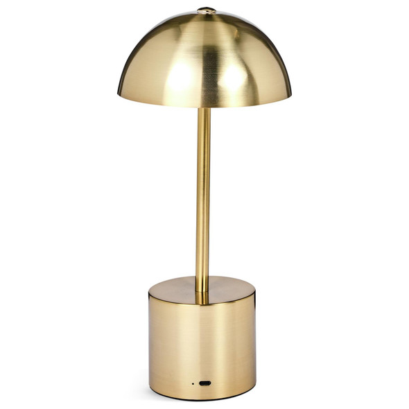 Mushroom Table Lamp Habitat Brass USB Rechargeable LED Open Box