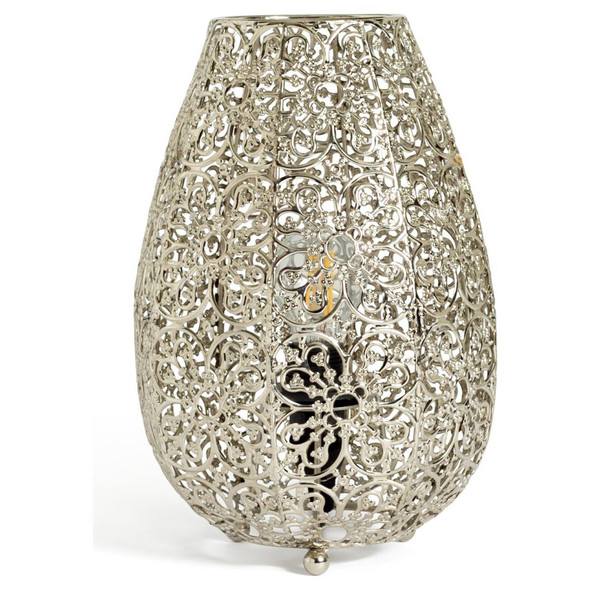Habitat Global Fretwork Table Lamp - Polished Nickel