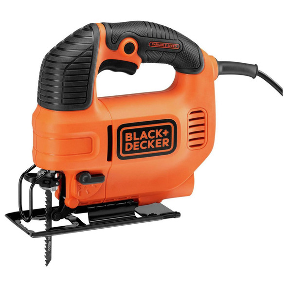 500W Corded Jigsaw Black + Decker Variable Speed Pendulum Used No Blades