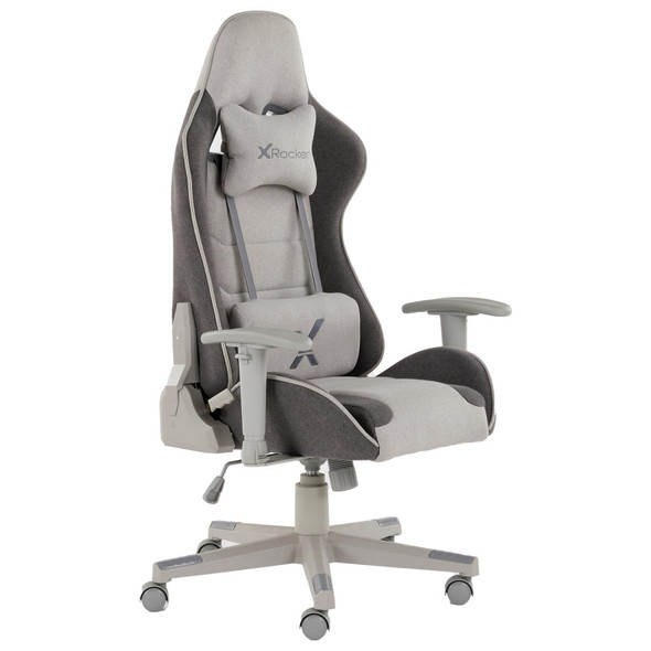 Office Gaming Chair Fabric Adjustable Swivel X Rocker Alpha Grey