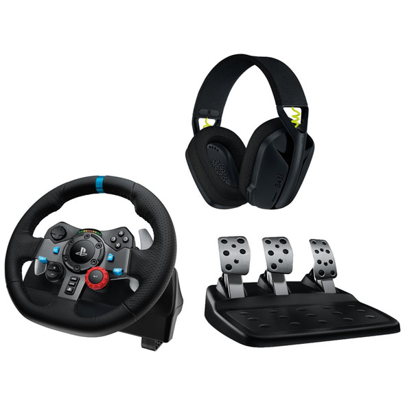 Logitech G29 Steering Wheel G435 Headset Bundle PS5 PS4 PC Open Box