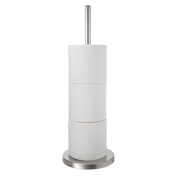 Toilet Roll Holder Freestanding Stainless Steel 4 Roll Bathroom Storage Habitat