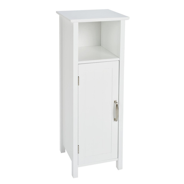 Bathroom Storage Cabinet Freestanding White Cupboard Shelf Habitat 80x30cm MDF