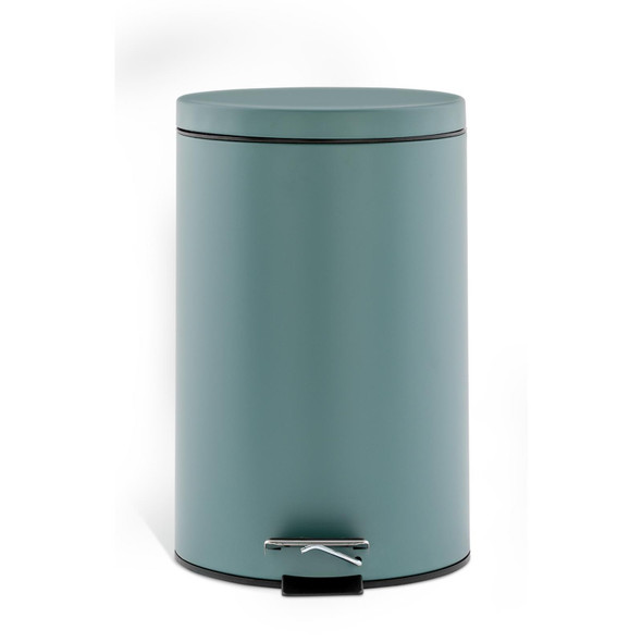 Pedal Bin 12L Teal Soft Close Steel Bathroom Kitchen Waste Bin Habitat Removable
