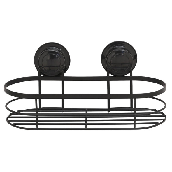 Shower Caddy Suction Cup Black Wire Basket No Drill Bathroom Storage Habitat