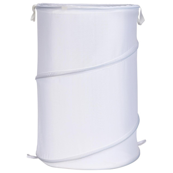 Laundry Basket 53L Pop Up White Foldable Hamper Storage Bin Habitat Essentials