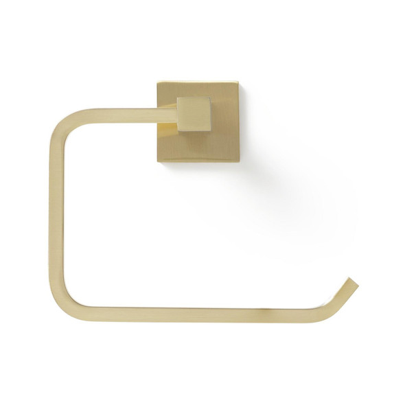 Toilet Roll Holder Wall Mounted Brushed Gold Metal Bathroom Habitat 16.5cm