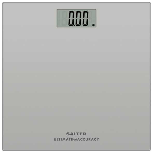 Digital Bathroom Scales 180kg 50g Accuracy Glass Silver Salter Weight Scale