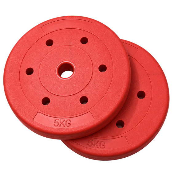 Weight Plates 5kg Pair 1 Inch Standard Vinyl 10kg Set Home Gym Weightlifting