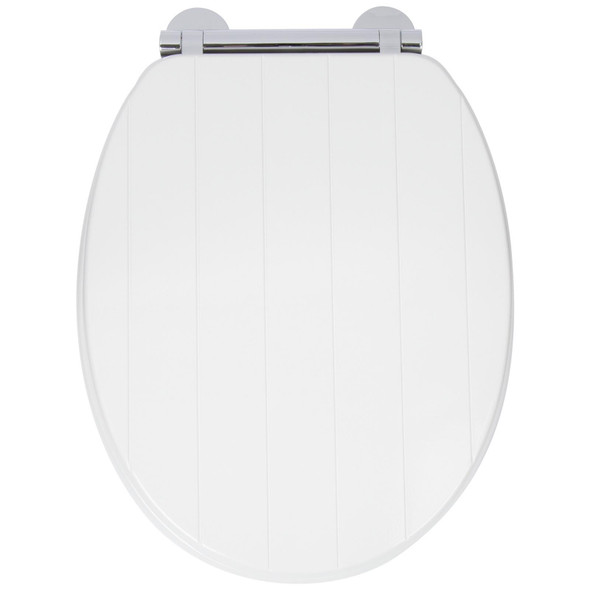 Toilet Seat White Tongue Groove Flexi Fit Quick Release Croydex WL600822ARH