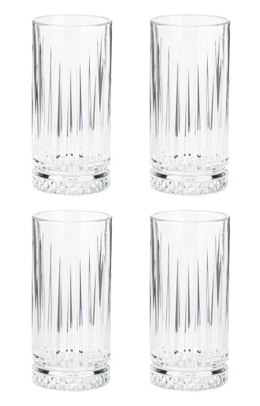 Habitat Pressed Hi Ball Glasses Set of 4 445ml