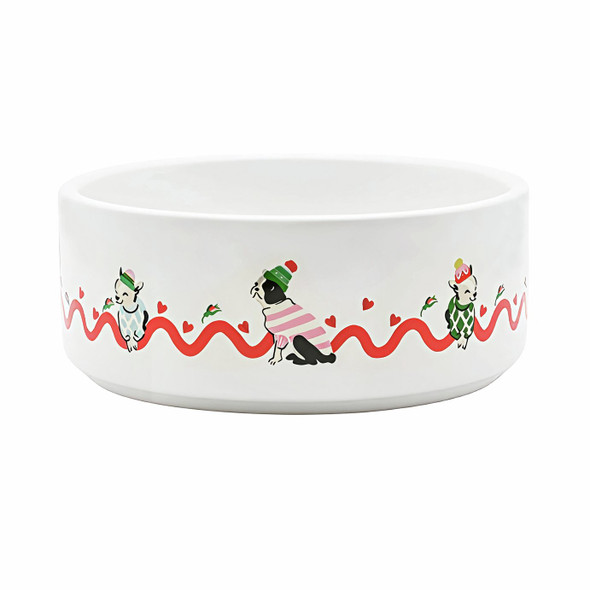 Cath Kidston Hearts and Roses Ceramic Pet Bowl Medium
