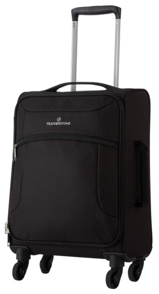 Featherstone 4 Wheel Soft Cabin Suitcase Black