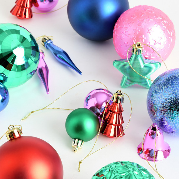 Habitat Scandi Christmas Baubles Pack of 49