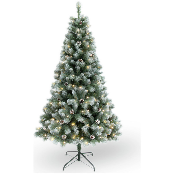 HABITAT 5FT BLUE OSCAR WITH PINE CONE CHRISTMAS TREE