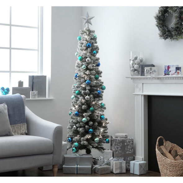 HABITAT 6FT SNOW TIPPED PENCIL CHRISTMAS TREE
