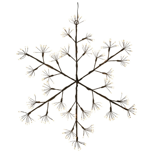 Habitat Warm White Black Frame Snowflake Christmas Light