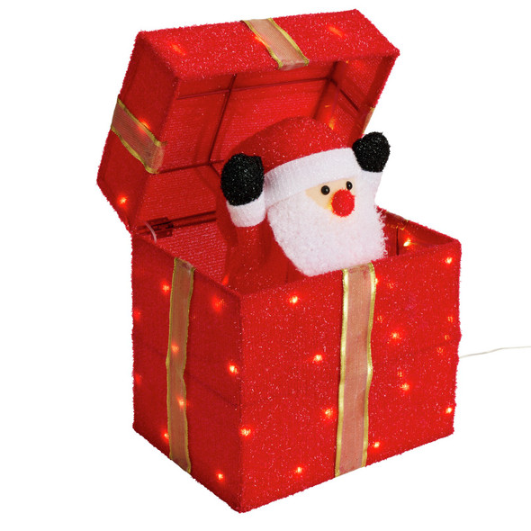 Argos Home Animated Light Up Santa Gift Box