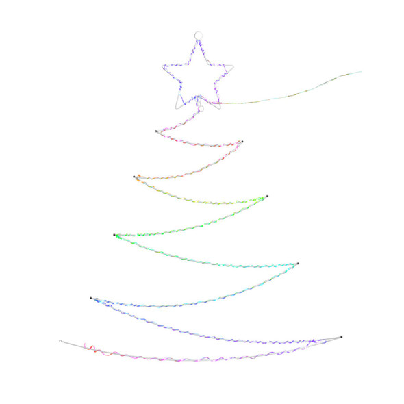3ft Rainbow LED Christmas Tree 120 Colour Changing Lights Habitat image 1