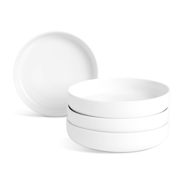 White Porcelain Blate Single Piece Habitat Riko. Catalogue 4-piece photo; actual stock listing supplies 1 pieces only.