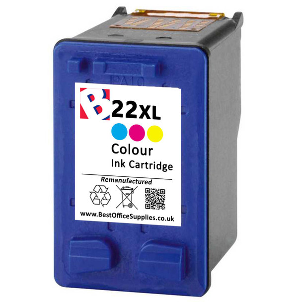 22XL Colour Ink Cartridge Compatible Replacement for HP Printers DeskJet OfficeJet PSC