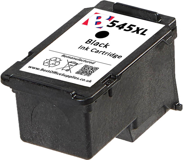 Canon PG-545 XL Remanufactured Ink Cartridge - High Capacity Black Ink Cartridge - Compatible For (PG-545XL, PG545XL, 8286B001)