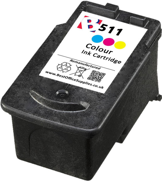 Canon CL-511  Remanufactured Ink Cartridge - High Capacity Tri-Colour Ink Cartridge - Compatible For (2972B001AA, CL-511, CL511)