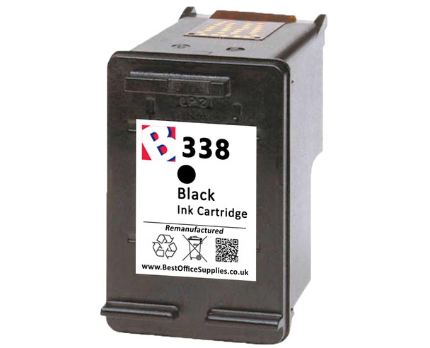 338  Black Ink Cartridge Compatible with HP DeskJet OfficeJet PhotoSmart