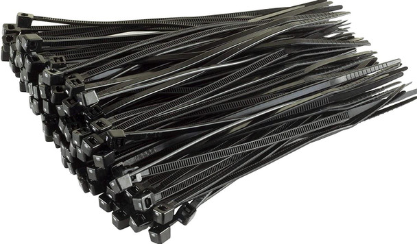 Black Cable Ties 4.6mm x 240mm Nylon 66 UL Approved  x 200 Pack