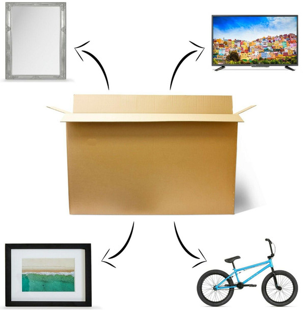 5 x Bike Box TV Removal Boxes Cardboard Mirror Frame Shipping Storage