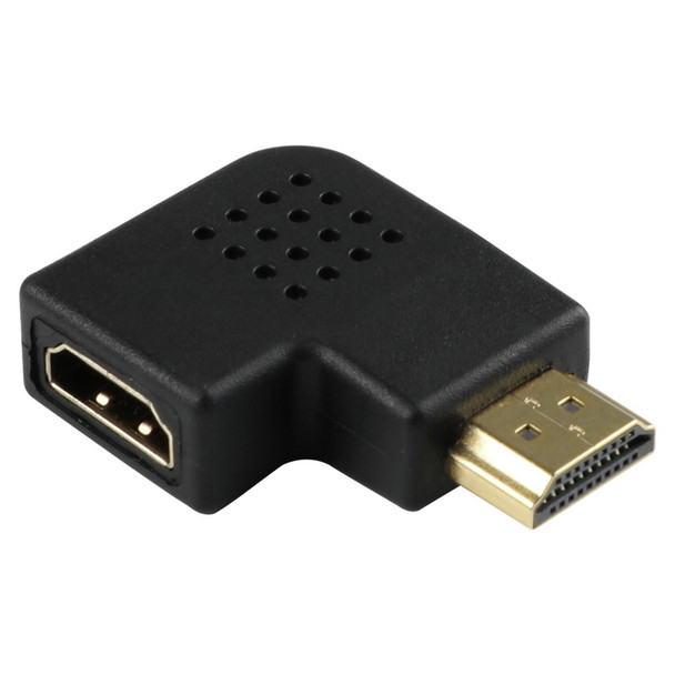 HDMI Right Angle Adapter 90 Degree Black 4K Gold Plated HDMI to HDMI