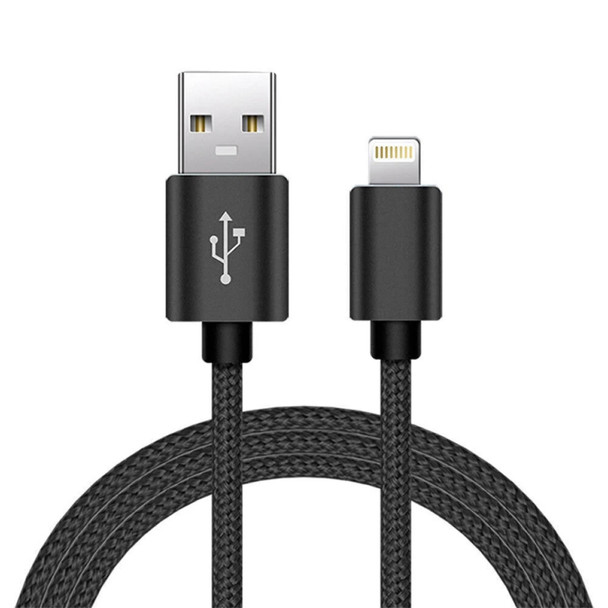 Fast USB iPhone Charger Cable Braided Heavy Duty 2m Data Lead