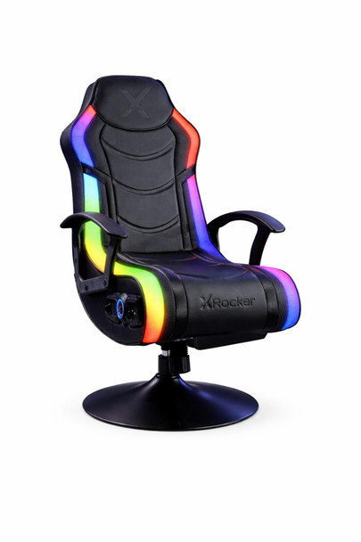 Gaming Chair X Rocker Bolero RGB LED Stereo Audio Used