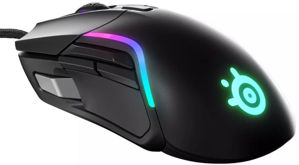 SteelSeries Rival 5 Wired Gaming Mouse  9 Button RGB Lightweight  Black USED