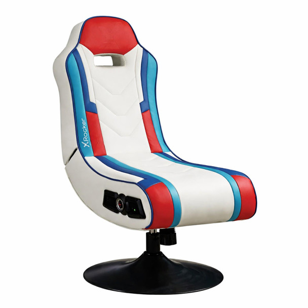 X Rocker eSports Pro 2.1 Pedestal Junior Gaming Chair *No Power Supply See Photos GLUED REPAIRED*