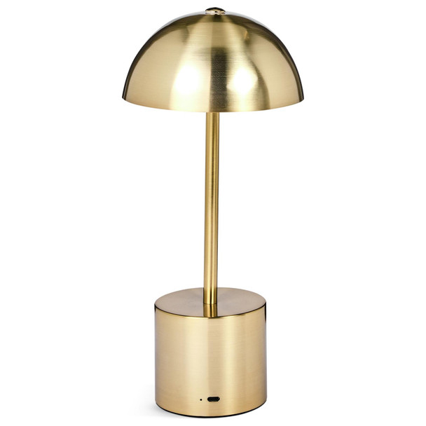 Mushroom Table Lamp Habitat Brass USB Rechargeable LED Open Box