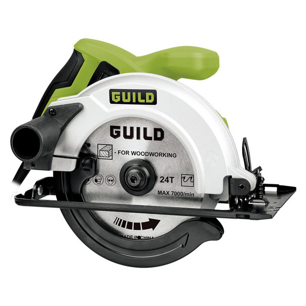 160mm Circular Saw 1200W Guild 52mm Cut 45° Bevel Used No Vacuum Adapter