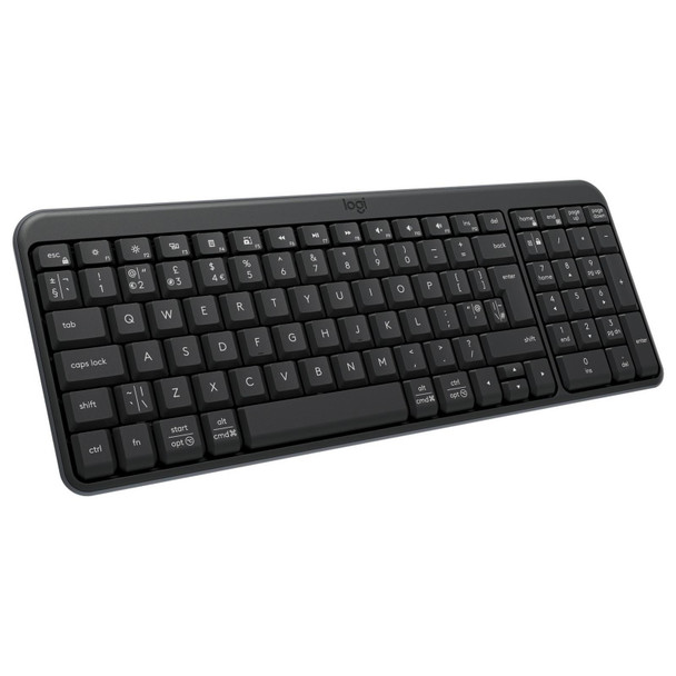 Logitech K250 Bluetooth Wireless Keyboard Black Compact Full Size Spill Resistant