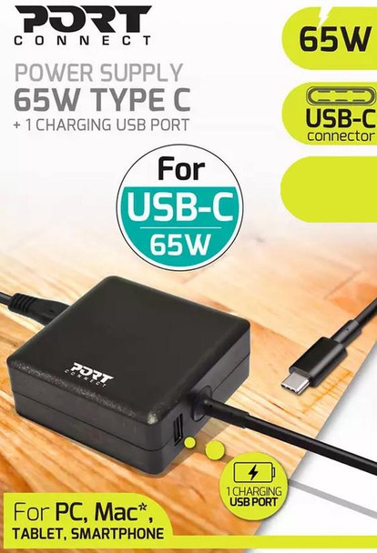 USB-C 65W Laptop Charger Universal Type C Power Supply Fast Charge MacBook Dell HP Lenovo