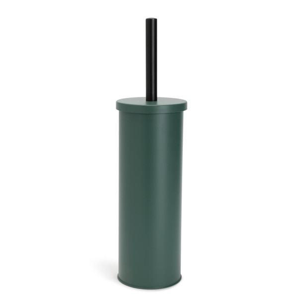 Toilet Brush Holder Dark Green Bathroom Carbon Steel Freestanding Habitat Metal