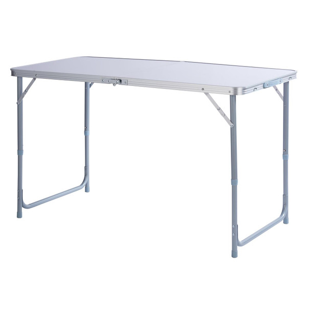Camping Table Folding Adjustable Height 120x60cm Portable Pro Action Picnic MDF